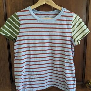 Madewell Colorblock stripe t shirt small